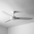 Valbuena 142cm 56-inch White DC Ceiling Fan Smart Remote Control 3 Blade 39W 6 Speed