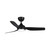 132cm 52-inch Black DC Ceiling Fan With Light Remote Control Smart 3 Blade 33W