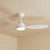 132cm 52-inch White DC Ceiling Fan With Light Remote Control 3 Blade 36W Smart