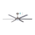 165cm 65-inch Nickel DC Ceiling Fan With Light Smart WIFI Remote 6 Blades 55W