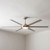 213cm 84-inch Nickel DC Ceiling Fan With Light Smart WIFI Remote 6 Blades 55W