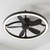 50cm 21-inch Black DC Ceiling Fan With Light WiFi Smart Remote 5 Blade 9W