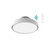 Anjos 50cm 21-inch White DC Ceiling Fan Bladeless Hugger With Light Remote WiFi Smart 18W