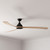 Loredan 176cm 70-inch Black-Timber DC Ceiling Fan Smart Remote Control 3 Blade 30W 6 Speed