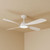 132cm 52-inch White DC Ceiling Fan With Light Remote Control Smart 4 Blade 40W