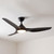 Rhodes 132cm 52-inch Black DC Ceiling Fan With Light Smart Remote Control 3 Blade 33W