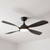 Venezia 132cm 52-inch Black DC Ceiling Fan With Light Smart Remote Control 4 Blade 40W