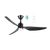 Bergamo 127cm 50-inch Black DC Ceiling Fan With Light Smart Remote Control 3 Blade 33W
