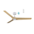 Cuellar 132cm 52-inch White-Oak DC Ceiling Fan Smart Remote Control 3 Blade 28W 6 Speed
