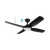 Legnante 122cm 48-inch Black DC Ceiling Fan With Light WiFi Smart Remote 4 Blade 33W