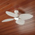 127cm 50-inch White DC Ceiling Fan With Light Smart WiFi Remote 4 Blade 32W