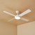 122cm 48-inch White DC Ceiling Fan With Light Remote Control 4 Blade 36W