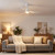 Bergamo 127cm 50-inch White DC Ceiling Fan With Light Smart WIFI Remote 3 Blade 33W