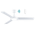 Burgos 132cm 52-inch White DC Ceiling Fan With Light Remote WiFi Smart 3 Blade 33W