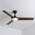 Burgos 132cm 52-inch Black-Walnut DC Ceiling Fan With Light Remote WiFi Smart 3 Blade 33W