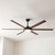 183cm 72-inch Black-Walnut DC Ceiling Fan With Light Smart WIFI Remote 6 Blades 55W