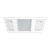 White 3-in-1 DC Bathroom Heater Fan With Tri-CCT LED Light 500mm