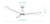 132cm 52-inch White DC Ceiling Fan With Light Smart Remote Ctrl 3 Blade 36W