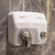 Hand Dryer White Steel Push Button 2250W 25cm