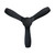 Chadwick 122cm 48-inch Black DC Ceiling Fan Remote Control 3 Blade 35W 6 Speed