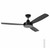 Comolli 137cm 54-inch Black DC Ceiling Fan Remote 3 Blade 35W 6 Speed