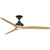 Noble 152cm 60-inch Black-Natural AC Ceiling Fan With Light 3 Speed 80W