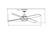 132cm 52-inch White AC Ceiling Fan 3 Speed 58W