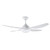 122cm 48inch White Ceiling Fan With Tri Colour Light 75W 3 Speed