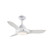 91cm 36inch White Ceiling Fan With Tri Colour Light 75W 3 Speed