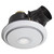 White Exhaust Fan With Light 12W 1000lm IPX4 Tri Colour 270mm