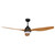 132cm 52inch Smart Ceiling Fan With Light and Remote 32W Matte Black and Maple 5 Speed