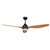 Nicolau 132cm 52-inch Black-Maple DC Ceiling Fan With Light Remote Smart 32W 5 Speed