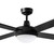 132cm 52inch Matte Black 3 Speed Ceiling Fan With Light Tri Colour 60W