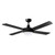 132cm 52-inch Black AC Ceiling Fan With Light 3 Speed 60W Tri-CCT