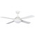 122cm 48inch White Satin Ceiling Fan With Light 60W 3 Speed