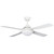 132cm 52inch White Satin Ceiling Fan With Light 60W 3 Speed