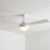122cm 48-inch White AC Ceiling Fan With Light Remote Control 55W 3 Speed E27