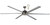210cm 84inch Brushed Nickel Ceiling Fan With Remote 35W 5 Speed