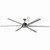 213cm 84-inch Nickel DC Ceiling Fan Remote Control 35W 5 Speed