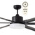 210cm 84inch Matte Black Ceiling Fan With Light and Remote 35W 5 Speed