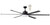 210cm 84inch Matte Black Ceiling Fan With Light and Remote 35W 5 Speed