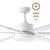 210cm 84inch White Ceiling Fan With Light and Remote 35W 5 Speed