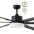 183cm 72-inch Black DC Ceiling Fan With Light Remote Control 35W 5 Speed