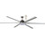 180cm 72inch Brushed Nickel Ceiling Fan With Light and Remote 35W 5 Speed