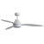 132cm 52inch White Satin Ceiling Fan With Light 65W 3 Speed