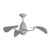 106cm 42inch White and Clear Ceiling Fan With Light and Remote 30W 5 Speed