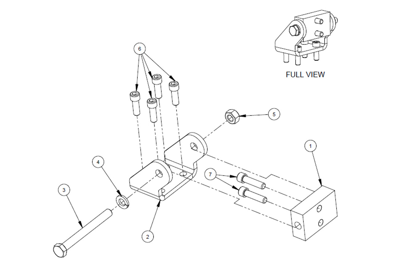 Mast Lower Clamp Core Bore M4 3200551