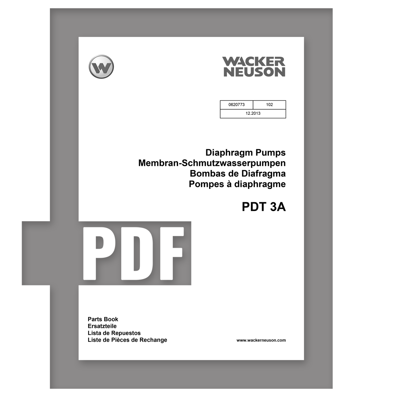 Parts Manual | PDT3A - Item: 0620773, REV 102 | Free Download - DHS  Equipment