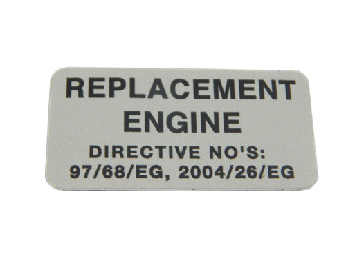 Wacker Neuson Part # 5000161819 - Label-Replacement Engine - Genuine OEM Part