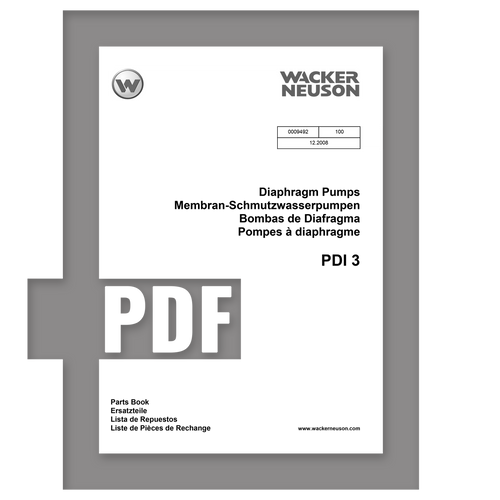 Parts Manual | PDI3 - Item: 0009492, REV 100 | Free Download